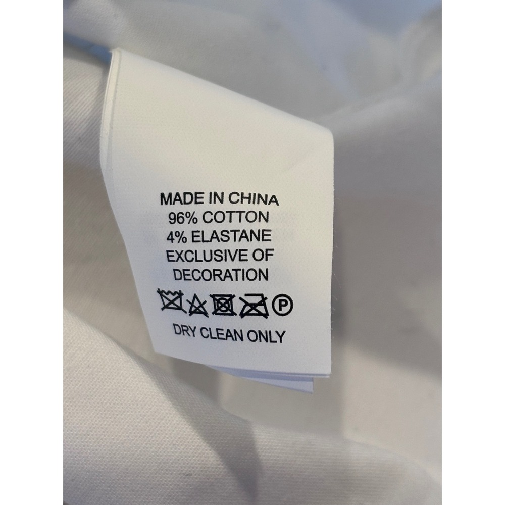 Kate Spade New York White Ruffle V-Neck Peplum Top Sleeveless Size 14 NJMU9053 - Picture 7 of 16